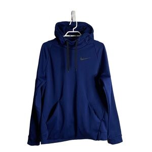 Nike Men's Blue Therma Pullover Sweatshirt Hoodie